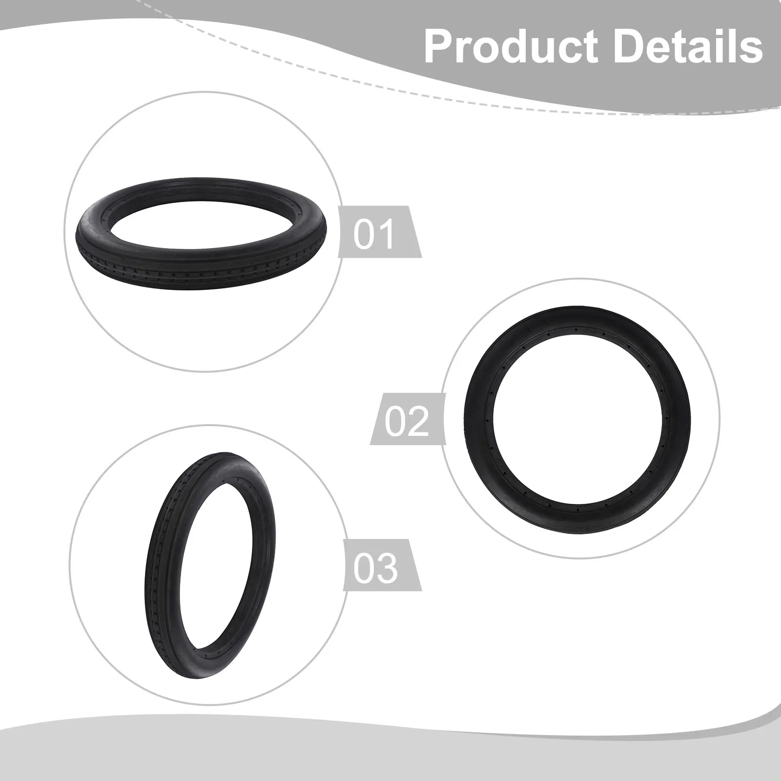 

Bike Tyre Solid Tire Anti-puncture Bike Black Components Cycling Accessories Anti-Puncture Tyre Non-Inflatable