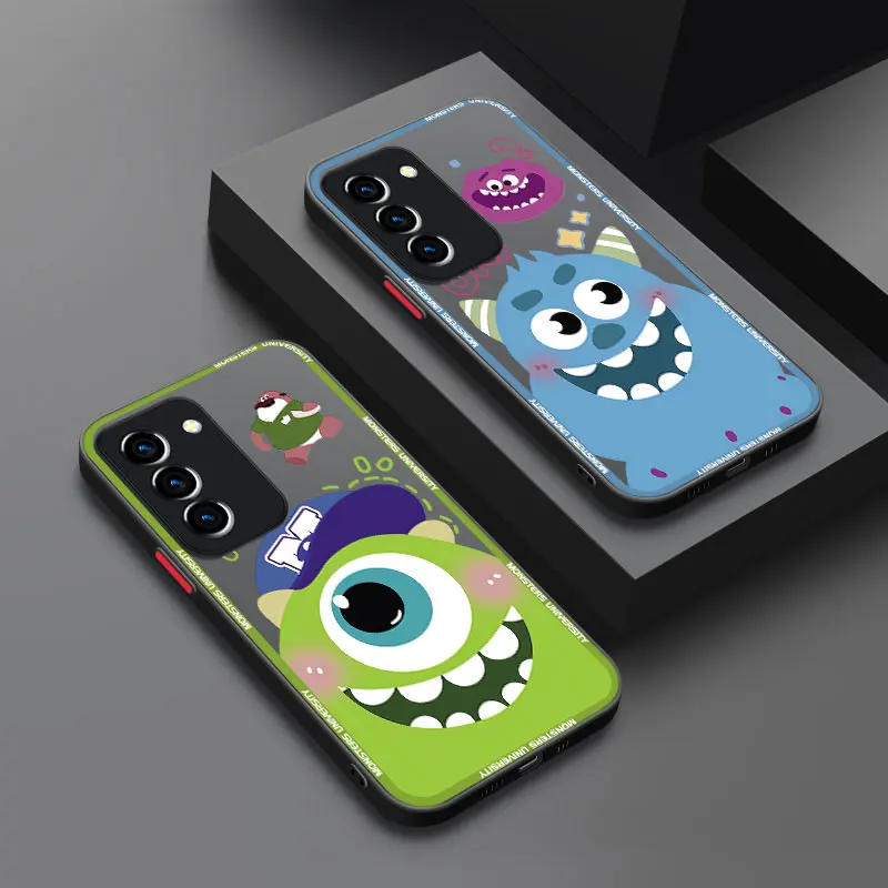 Cute Monsters University Frosted Translucent Phone Case For Samsung Galaxy A03 Core A02 A10 A12 A20 A21 A50 A70 S A01 A04E A05