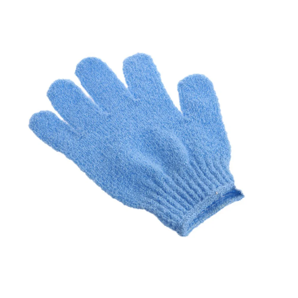 2 Pcs Loofah Gloves Exfoliating Bath Nylon Shower Body Scrub Exfoliator Frosted Five Fingers