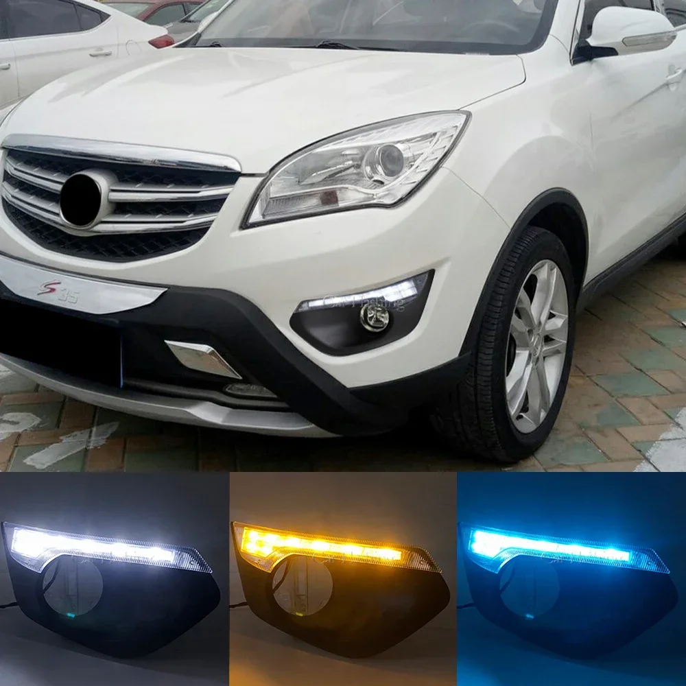 

Новый! Автомобильный DRL для Changan CS35 2012 2013 2014 2015 2016 Передний бампер Светодиодные дневные ходовые огни Противотуманные фары с указателем поворота