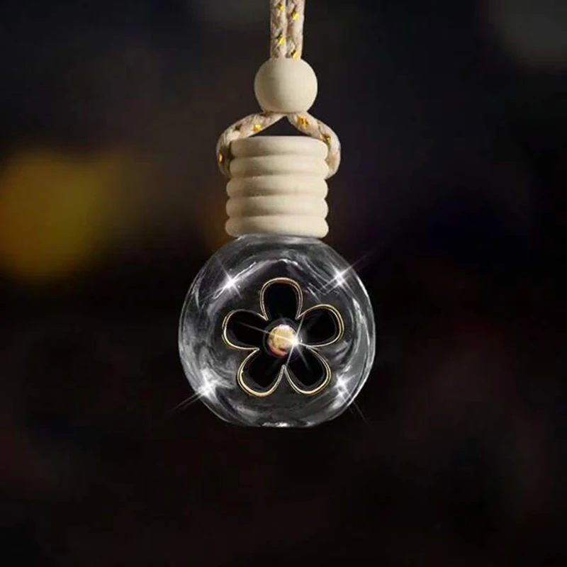 Cartoon Car Aromatherapy Glass Bottle for Mirror Pendant Dashboard Decorative Ornaments Empty Bottle For Mirror Decorative