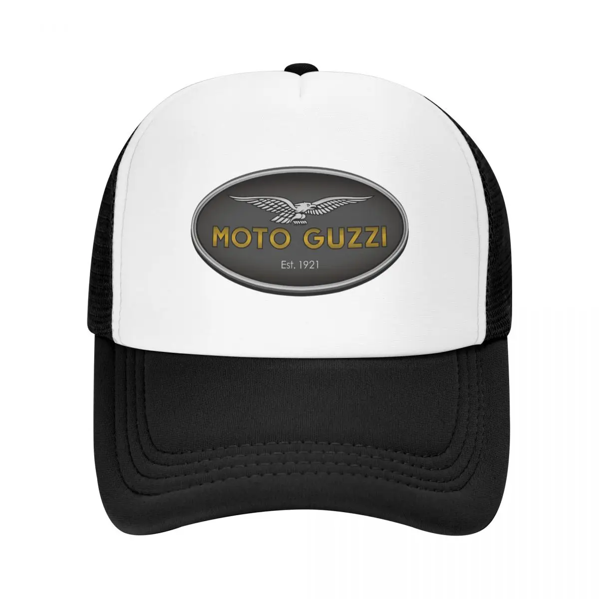 Moto Guzzi Logo Type Grey Cap Fashion Casual Mesh Baseball Caps Adjustable Hat Hip Hop Summer Unisex Baseball Hats Polychromatic