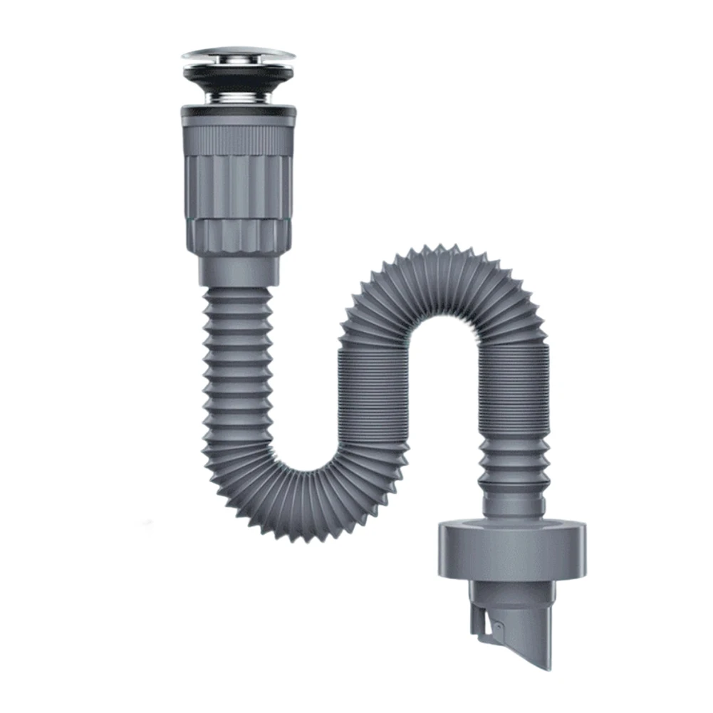 

Washbasin Drainage Pipe with Silicone Seal to Prevent Drain Fits PVC Pipes 50mm to 75mm Heat Resistant Thick ABS Material