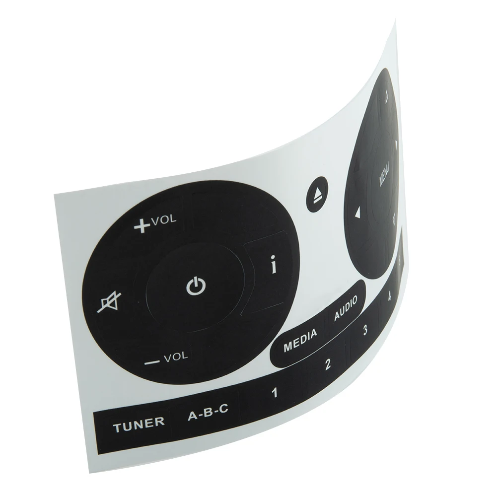 

Radio Button Repair Decals for Fiat 500 Matte Black PVC Stickers to Revive Worn Controls Easy to Use and Install