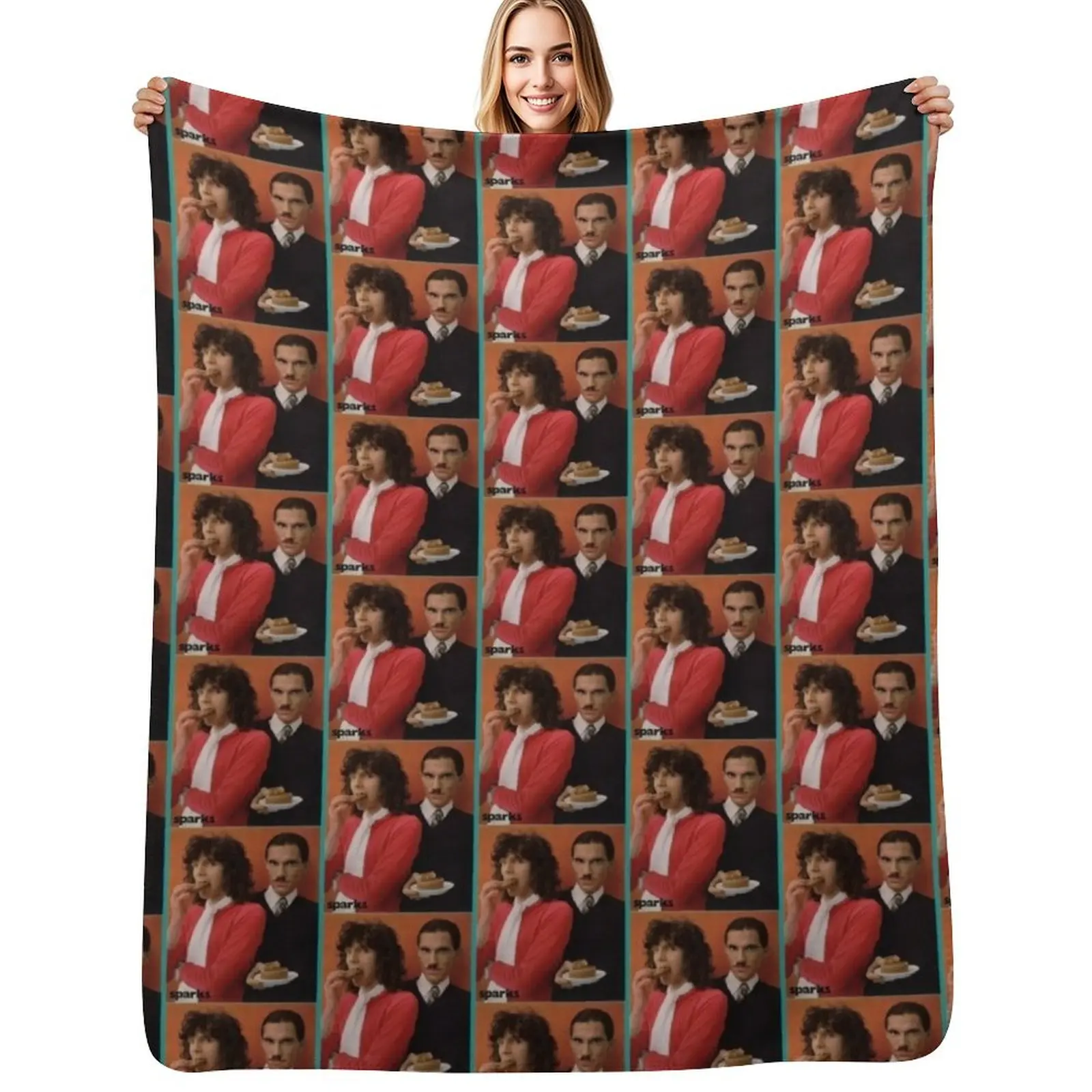 Sparks band, Sparks brothers , Ron Mael Throw Blanket Machine Washable Soft Warm Blanket