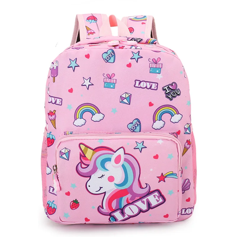 Unicórnio schoolbag crianças crianças mochila dupla ombro sacos de escola dos desenhos animados mochila à prova dwaterproof água moda mochilas