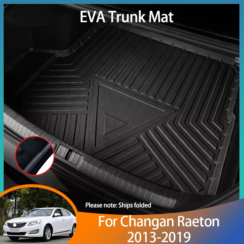 For Changan Raeton 2013~2019 2014 Accessories Floor Tray Liner Cargo Boot Tray Rear Trunk Floor Mat Carpet Tailored EVA Material