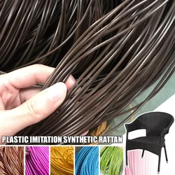 3Mm 500G Round Pe Rattan Plastic Synthetic Rattan Weaving Raw Material Knit Furniture Repair Chair Table Storage Baske Diy Tools