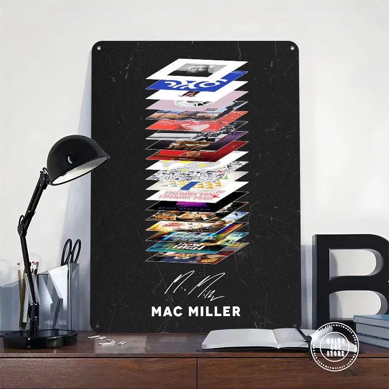 Mac Miller Printed Poster Customized Retro Wall Art Vintage Metal Tin Signs for Modern Home Decoration Ornaments House Wand Deko