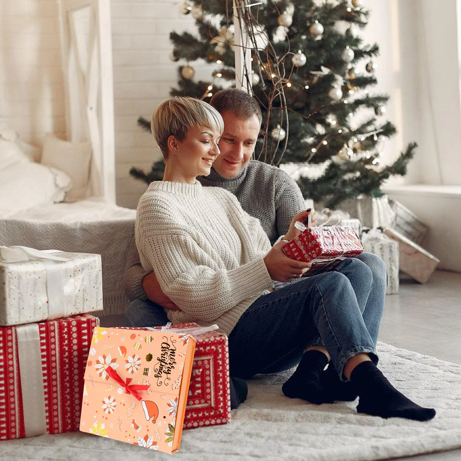 

Christmas Gifts Empty Boxes 2025 Countdown Calendar Diy Kraft Paper Cardboard Number Treat Containers Holiday Party