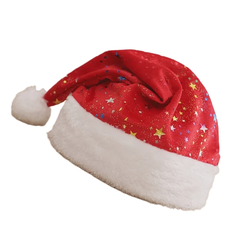 Velvets Christmas Hat Comfortable Christmas Hats Thicken Holiday Novelty Hat