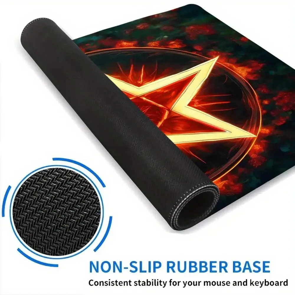 Glowing Pentagram Mouse Pad Small Square Computer Office Game Table Mats Rubber Anti-slip Mousepads Small Decor Desk Pads Mause