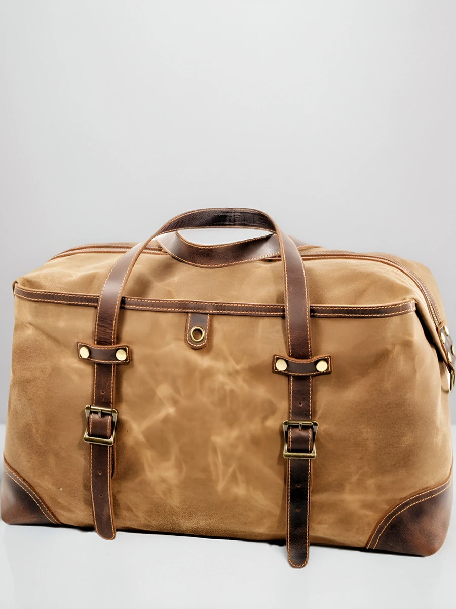 American Retro Travel Bag Large Capacity Travel Luggage Sports Fitness Single Shoulder Slant Cross Bag for Business Trip