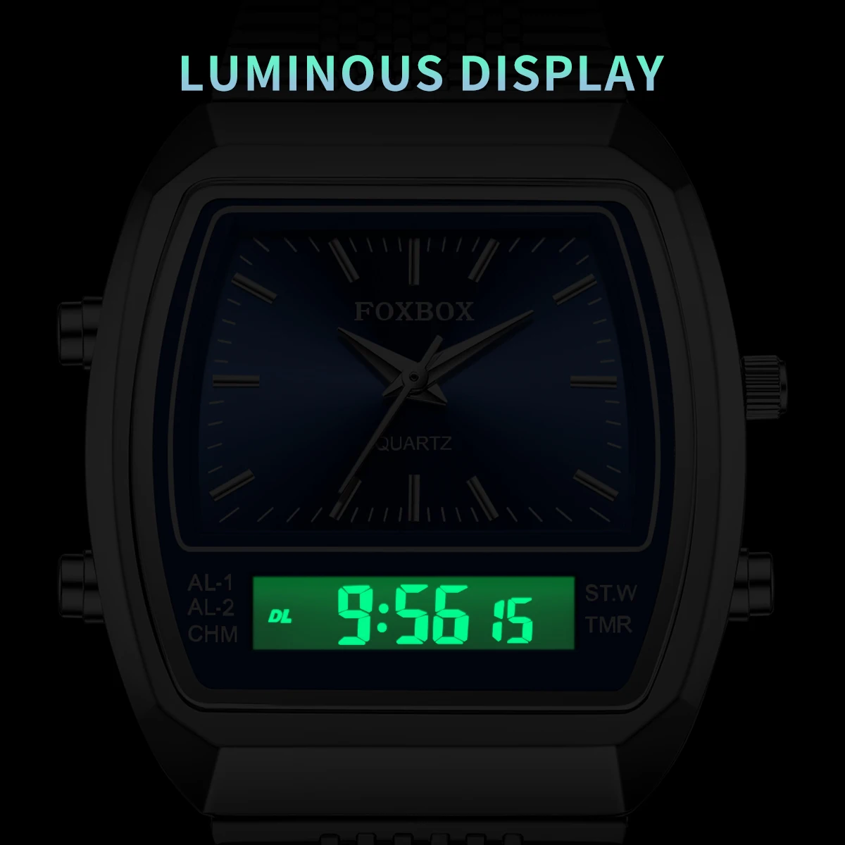 

Foxbox мужские спортивные часы военные часы для мужчин будильник секундомер светодиодная цифровая подсветка двойной дисплей времени водонепроницаемые наручные часы