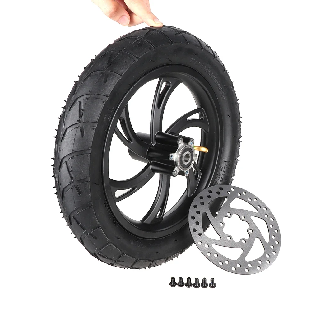 12 1/2X2 1/4 Tire Aluminum Rim With 140mm Brake Disc Kit For Electric Scooters E-bike Folding Bicycles 12 Inch Wheel Accessories