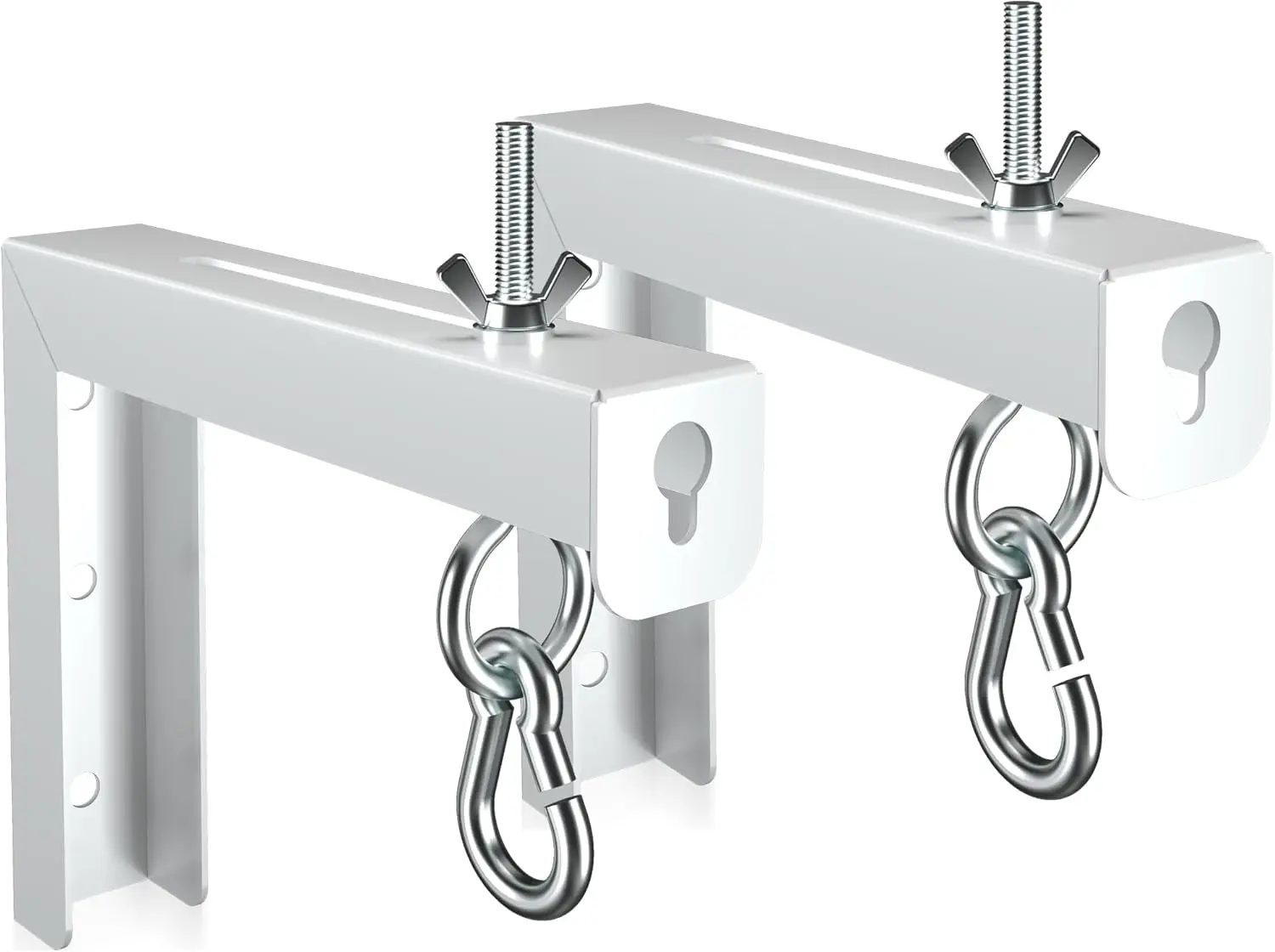 

Universal Projector Screen Wall Mount L-Brackets with 6" Adjustable Extension, Holds up to 66 lbs for Home Theater