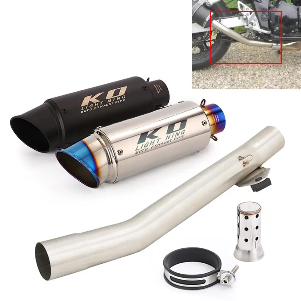 

51MM Muffler For Suzuki GSF600 Bandit 600 1995-2006 Motorcycle Exhaust Mid Link Pipe Escape Stainless Steel Tube With DB Killer