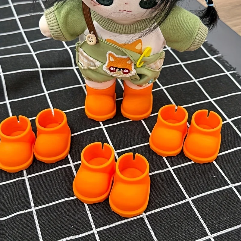 3 paar willekeurige poppenschoenen in levendige kleuren 6,69 inch staande en antislip PVC regenlaarzen voor poppen poppenhuisdecoraties