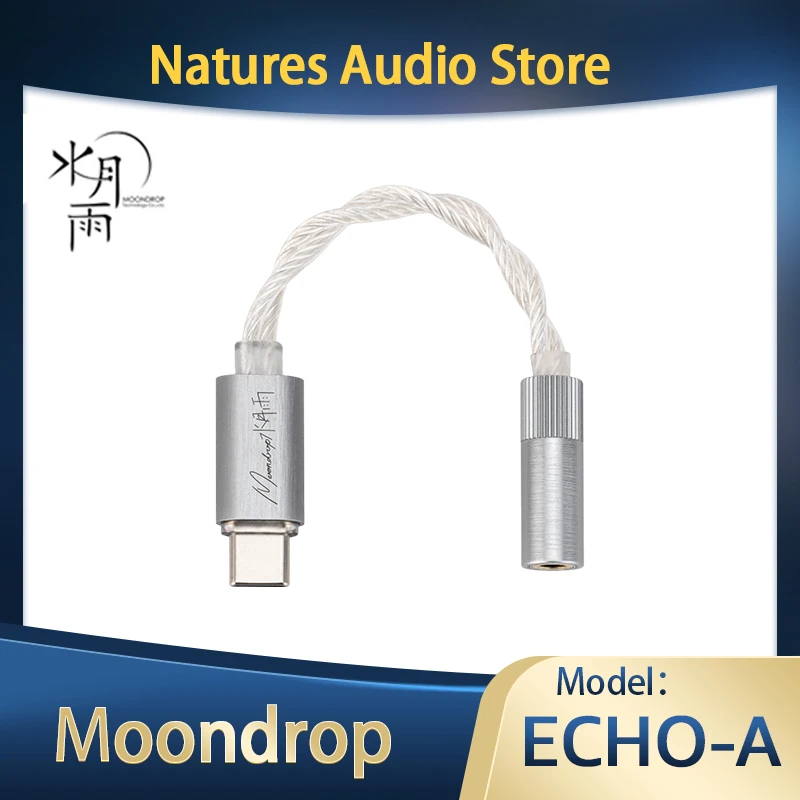 Moondrop ECHO-A USB DAC Portable Decoder Headphone amplifier IEM AMPs Mobile dongle TYPE C to 3.5mm adapter