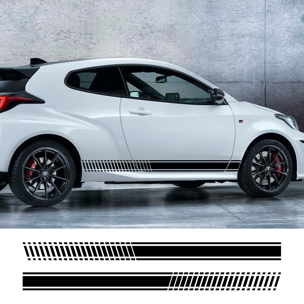 

Автомобильная дверь, боковая наклейка, Набор наклеек для TOYOTA YARIS, автомобильная наклейка «сделай сам», Стайлинг, виниловая пленка, водонепроницаемые наклейки, автомобильные внешние аксессуары
