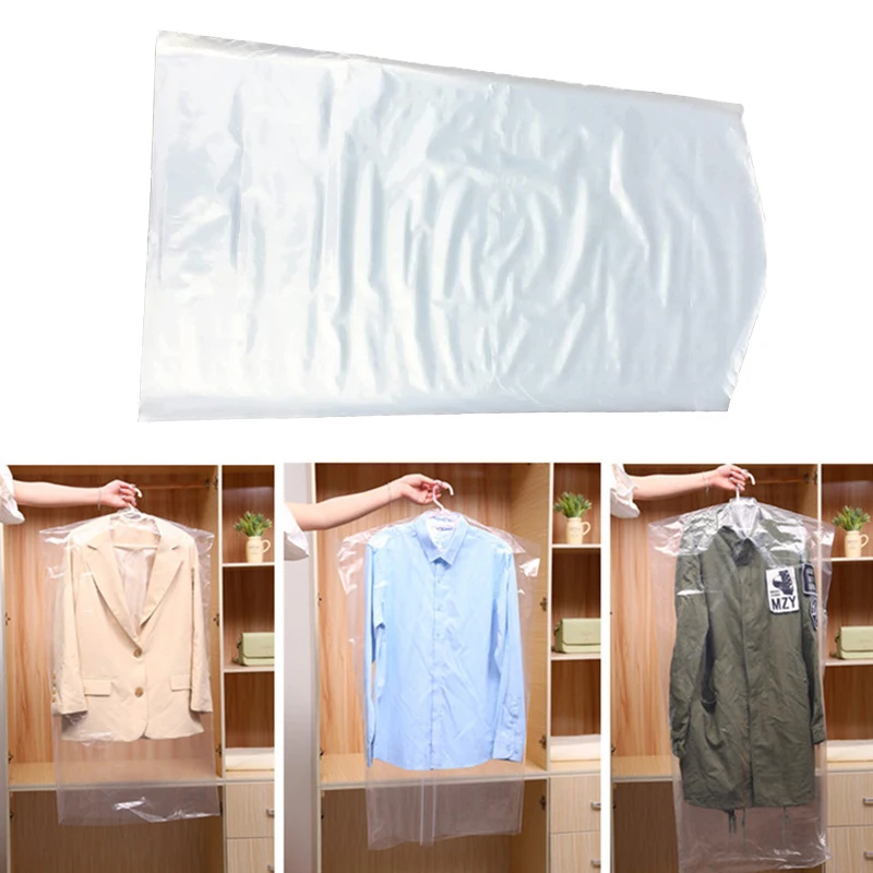 Clothing dust cover coat suit dust bag transparent plastic dust cover dry cleaning shop disposable hanging clothes bag