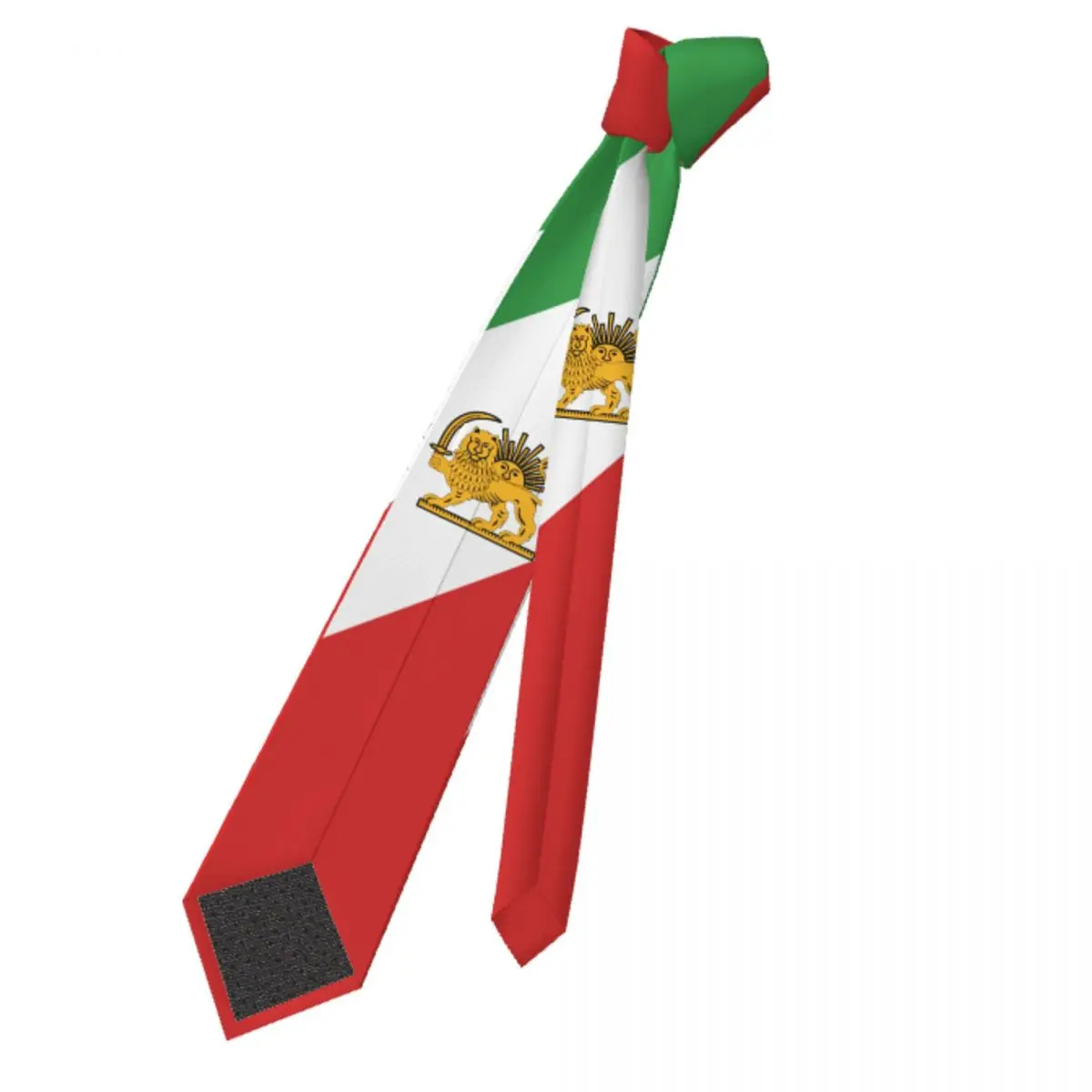 Iran Flag Tie Emblem Persia Sun Lion Design Neck Ties Vintage Cool Collar Tie Men Wedding Party Necktie Accessories