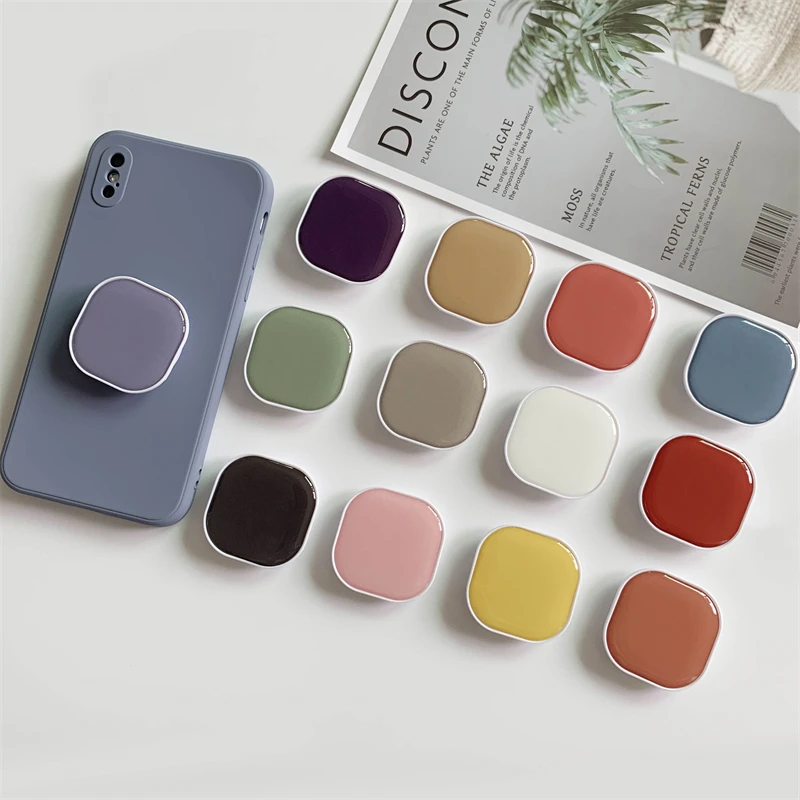 Macaron Square Holder Grip Finger Phone Stand Griptok for iPhone Samsung Xiaomi Popped Socket - view 5
