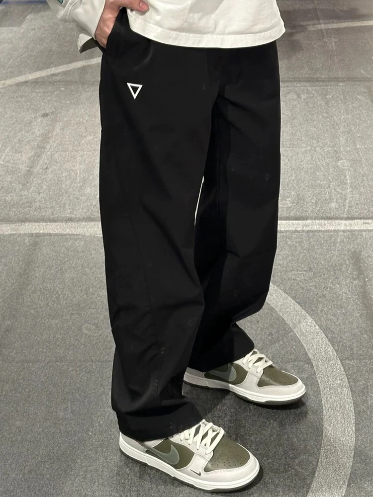 

American Sle Outdoor Waterproof e Logo Men's Casual Loose Straight Leg Trousers Faionable Casual Pants for Youth