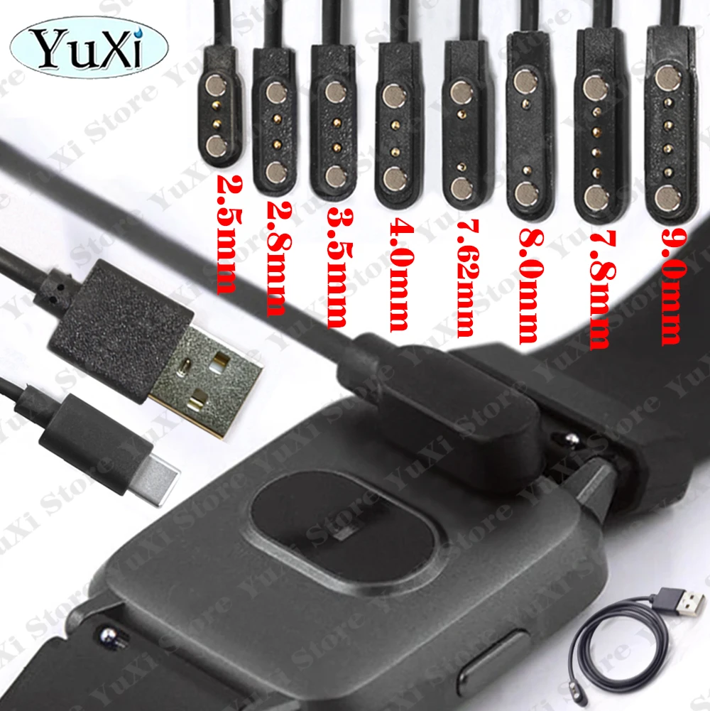

2Pin 4Pin for Smartwatch Magnetic USB Type-C Dock Charging Cable Cord Adapter for Adult Kids Smart Watch Power Charge Wire