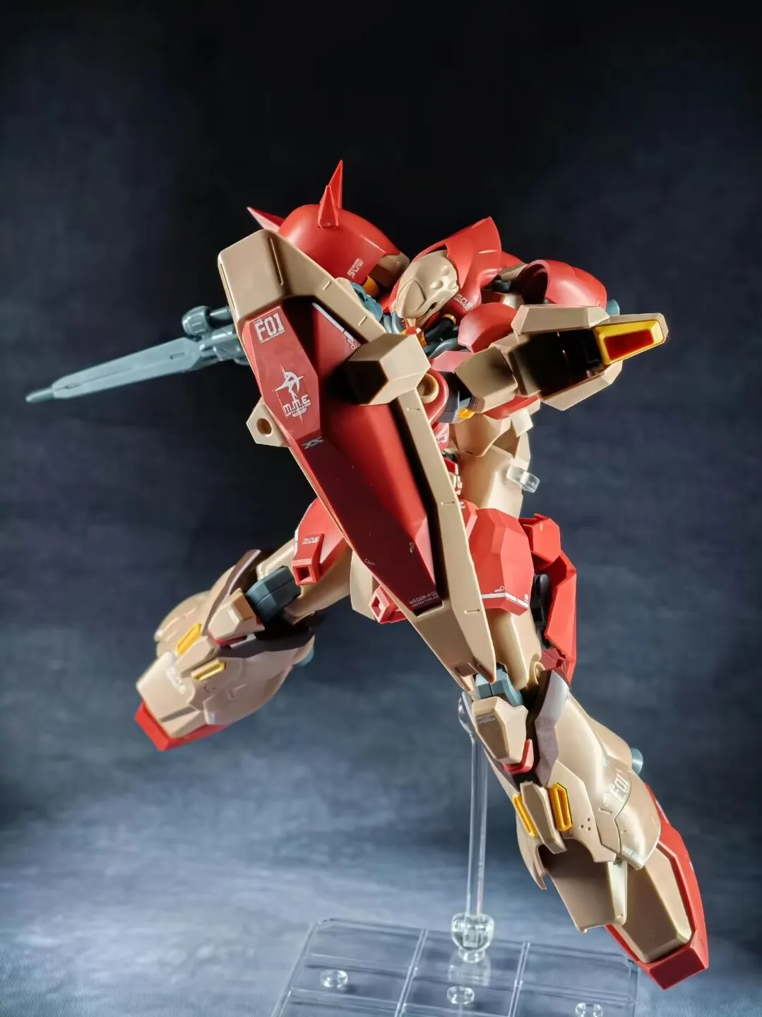 HUAXIA Modell 1/144 HGUC Me02R-F01 Messer Typ-F01 Bausatz aus Kunststoff Anime Actionfigur Roboter-Modell Spielzeug – Detail 7