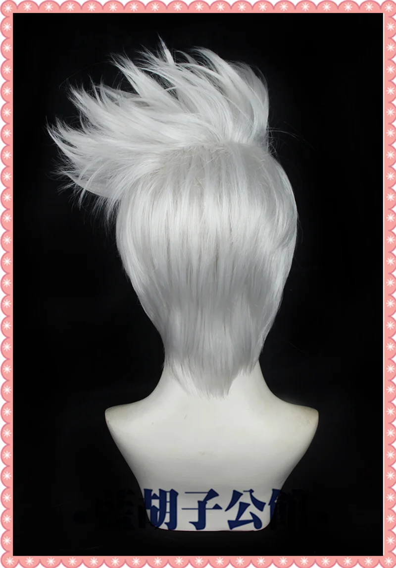 Anime Hatake Kakashi Cosplay Wig Short Silver Grey Heat Resistant Hair Cosplay Costume Wig view 4