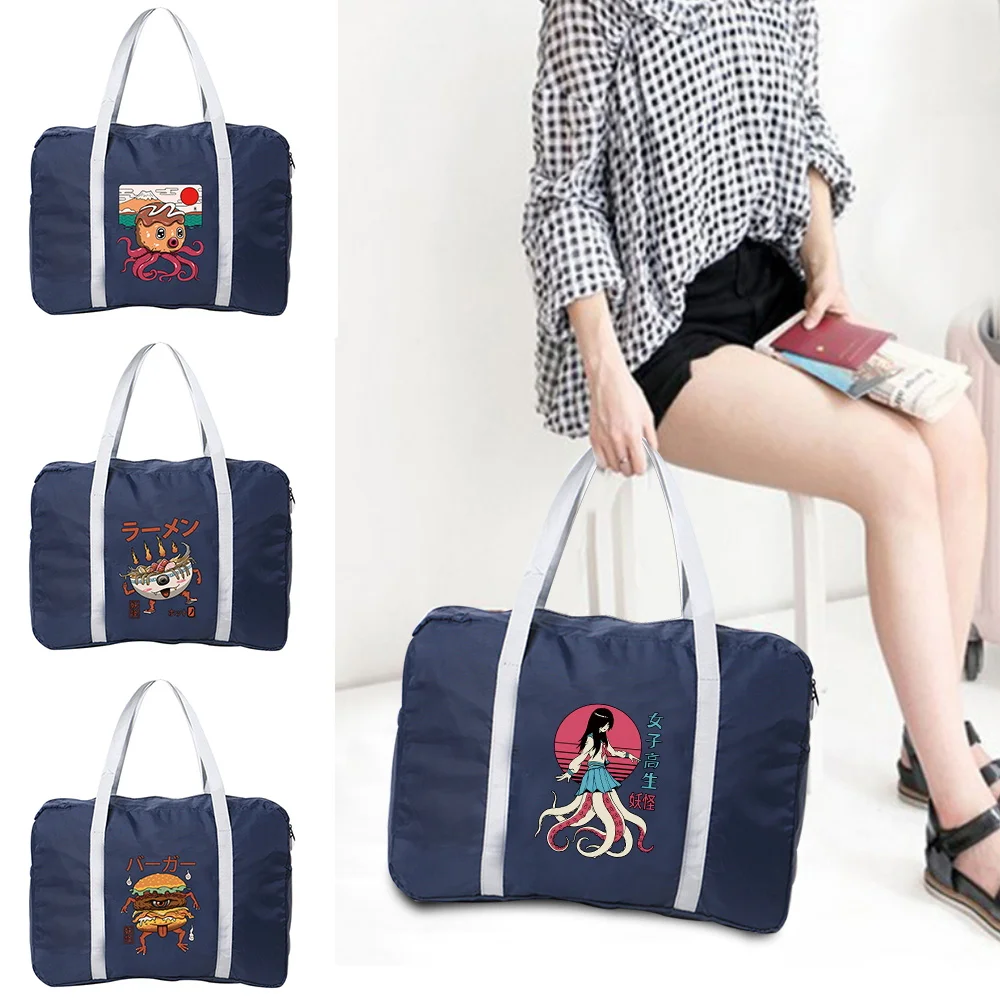 

Fashion Cute Monster Pattern Unisex Folding Bag Portable Waterproof Bag New Large Storage Bag