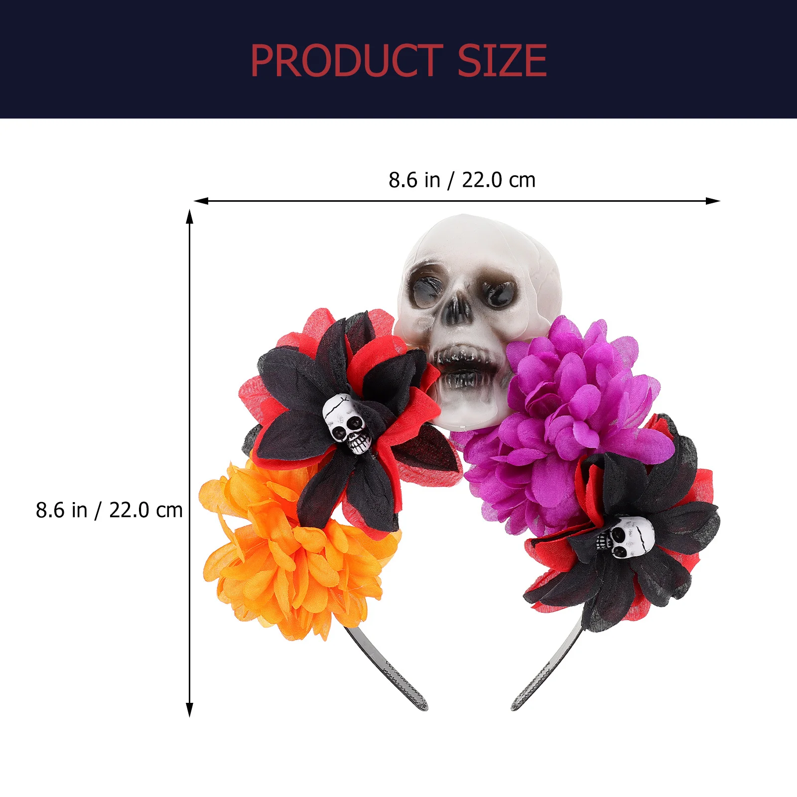 

Halloween Skull Headbands Cloth Rose Flower Hair Band Headdress Festival Headdress Party Photo Cosplay Accessories