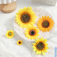 10Pcs Sunflower Artificial Flowers Heads 3-12CM Fake Flower For Home Decor Garden Wedding Decoration Wreath DIY Accessories