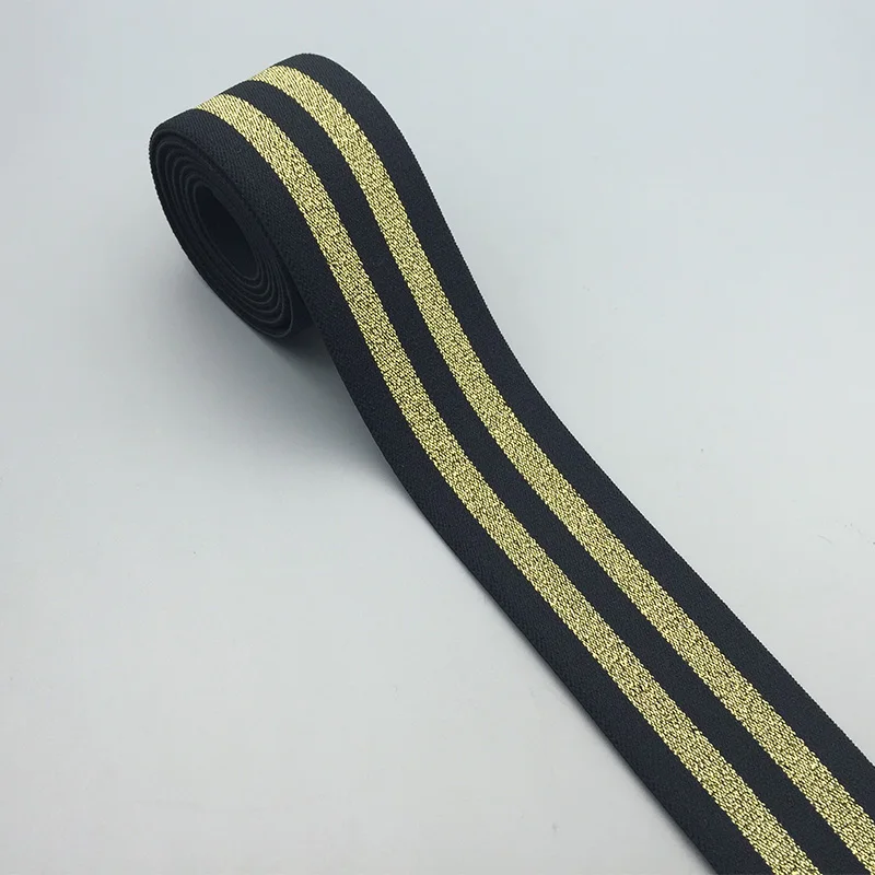 40MM Nylon Colorful Rubber Elastic Band Striped Shoulder Bottom Straps for Webbing Garment Sewing DIY Clothes Accessories 1m