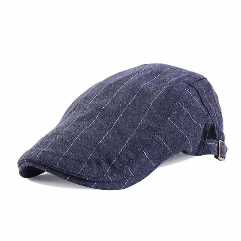Spring/Summer Breathable Lightweight Double Button Adjustable Beret peaked cap Painter Hat