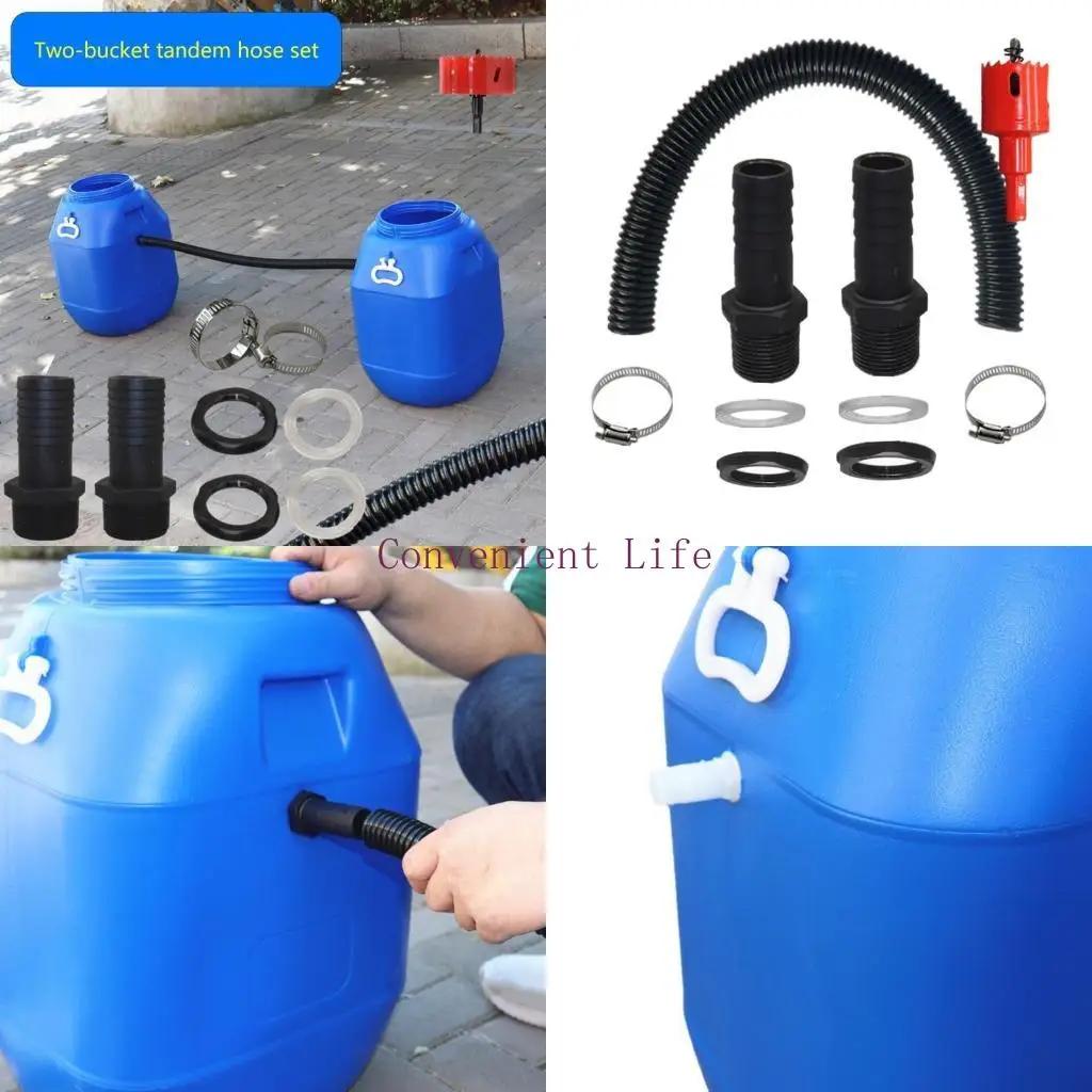 

L1EE Home Gardening Water Butt Connection с набором шлангов и резиновых уплотнений набор