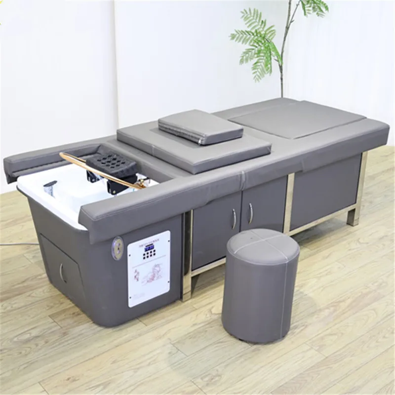 Back Up Electric Lift High-end Hair Treatment Shampoo Bed Water Circulation Fumigation Foot Treatment Foot Massage Spa Beauty Be