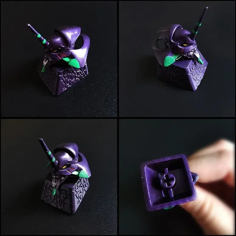 Imagem -06 - Anime Eva Resina Keycap Teclado Mecânico Mão-em Relevo Acessórios do Jogo mx Kaihua Gateron Interruptor Presente