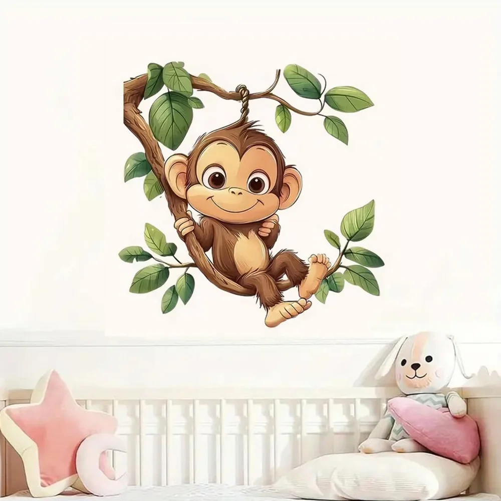 

Monkey Window Sticker, Durable Material, Perfect for Home Wall Decor, Aesthetic Room Decoration, Easy to Beautify Your Home