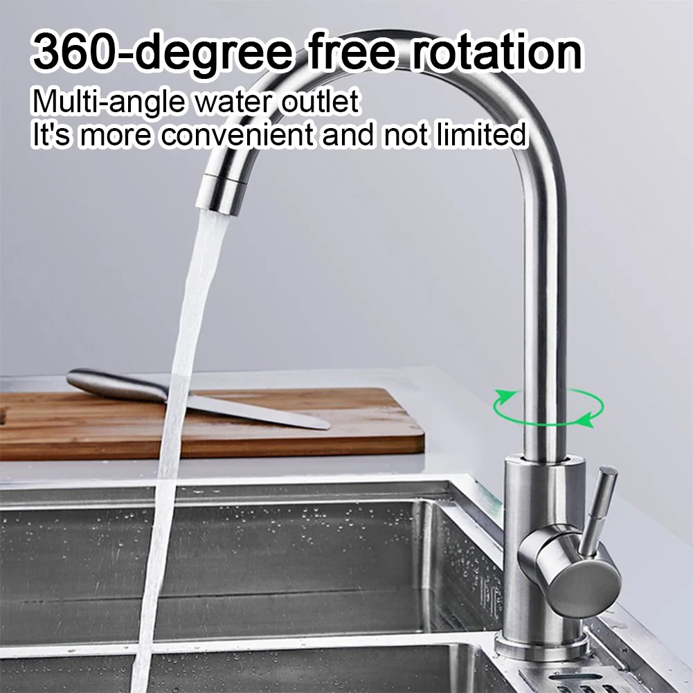 

Кран для холодной воды для кухонной мойки, с рычажным управлением, современная отделка, функция экономии воды, устойчивость к ржавчине