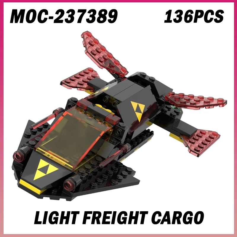 

136 шт. MOC-237389 легкий грузовой космический корабль космическая война модель самолета строительные блоки кирпич собрать игрушки подарок для детей