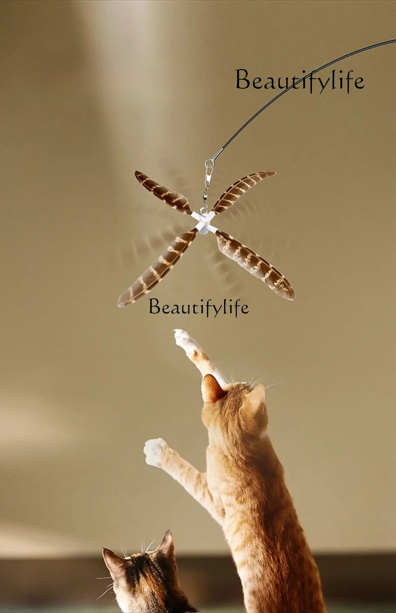 

Cat Teaser Cat Toy Cat Self-Hi Artifact Relieving Stuffy Three-Stage Telescopic 4 Kinds of Replacement Hunting Rod