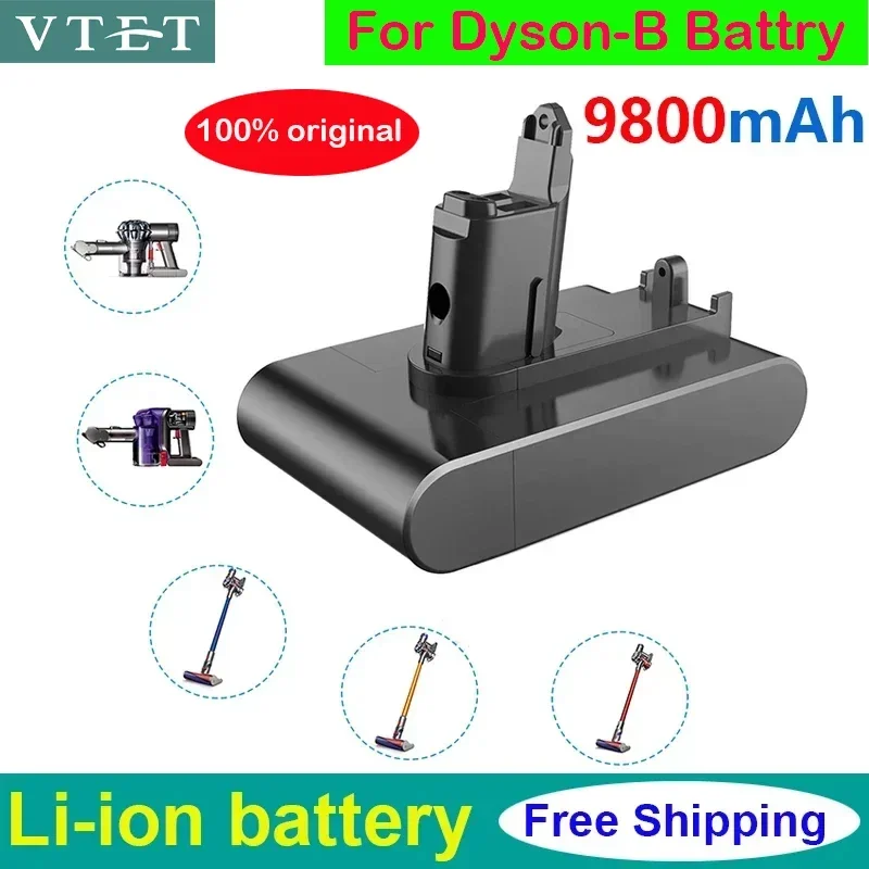 2024 Type-B Battery 22.2V 9800mAh Li-ion Vacuum Battery for Dyson DC35 DC45 DC31B DC34 DC44 Animal DC56 DC57 (Only Fit Type B)