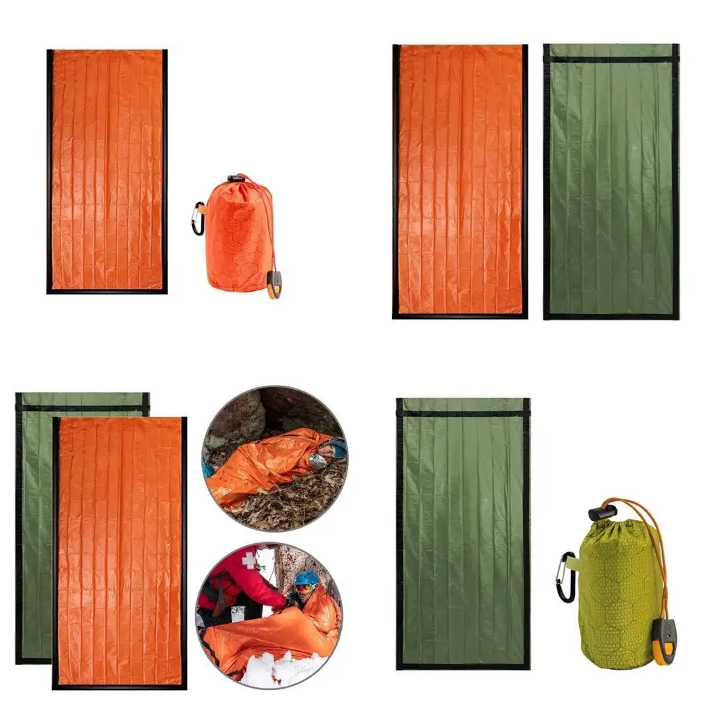 

652F Watertight Emergency Sleepings Bag, Light Survival Bivvy Bag Emergency Blanket for Hikings Camping