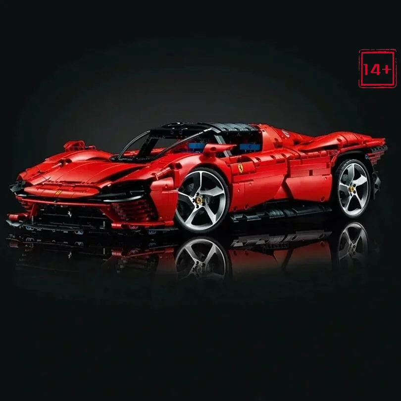 NOUVEAU 2026 Blocs de construction technique Supercar Ferrari, modèle à assembler de voiture de sport, hypercar, jouets en briques pour adultes