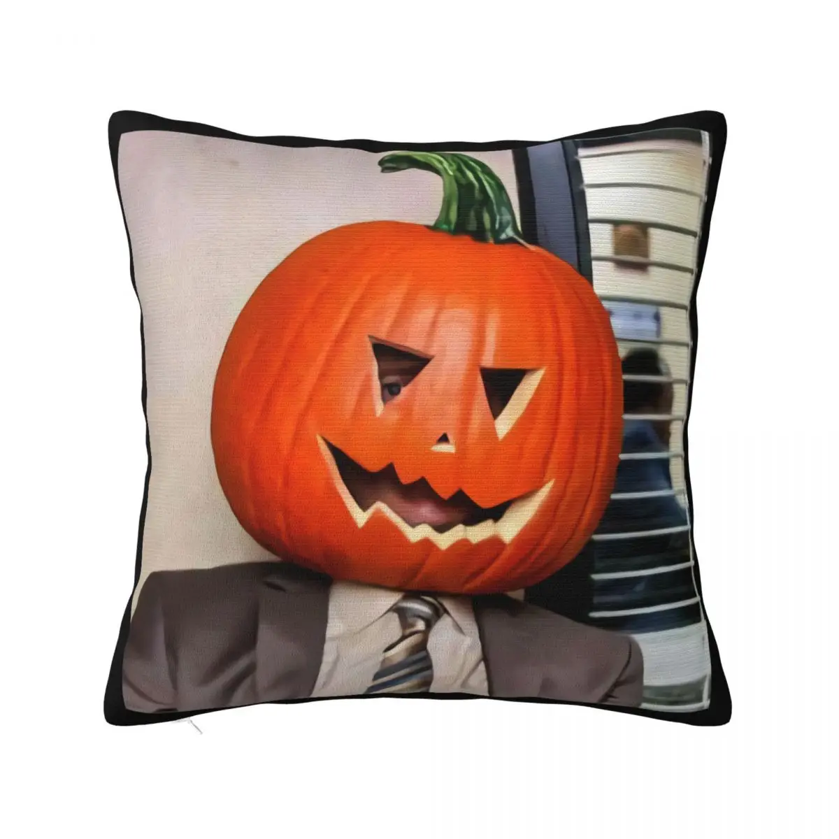 The Office Halloween Dwight Schrute Dwight Pumpkin Family Popular Style Casual Fitness Pop Splicing Vintage Pillow Case