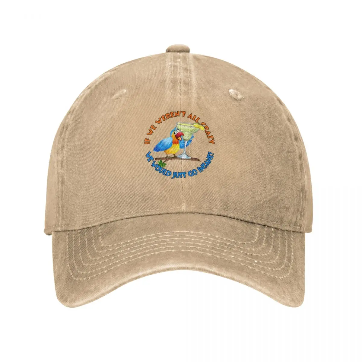 Crazy, Insane Parrot Baseball Cap sun hat funny hat Mens Women's