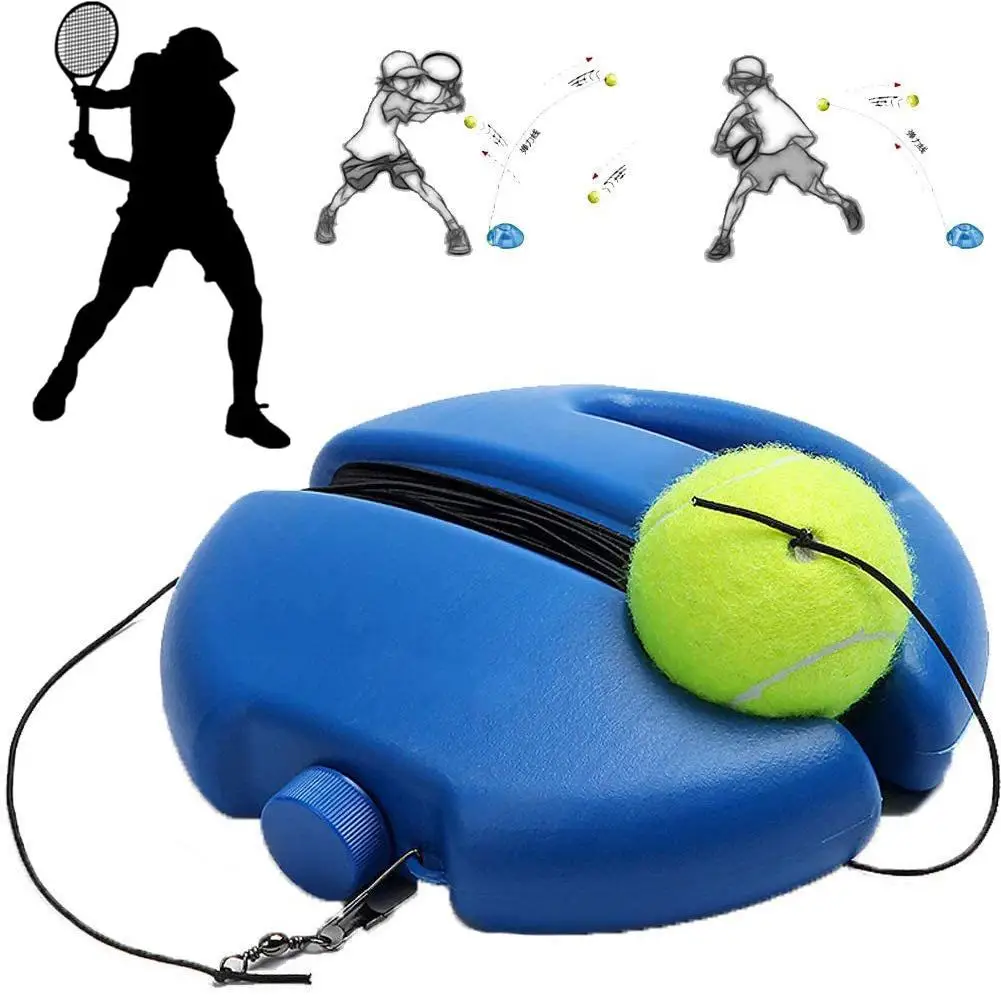 

Heavy Duty Tennis Training Aids Base With Elastic Rope Ball Practice Self-Duty Rebound Tennis Trainer Partner Sparring Device ﻿
