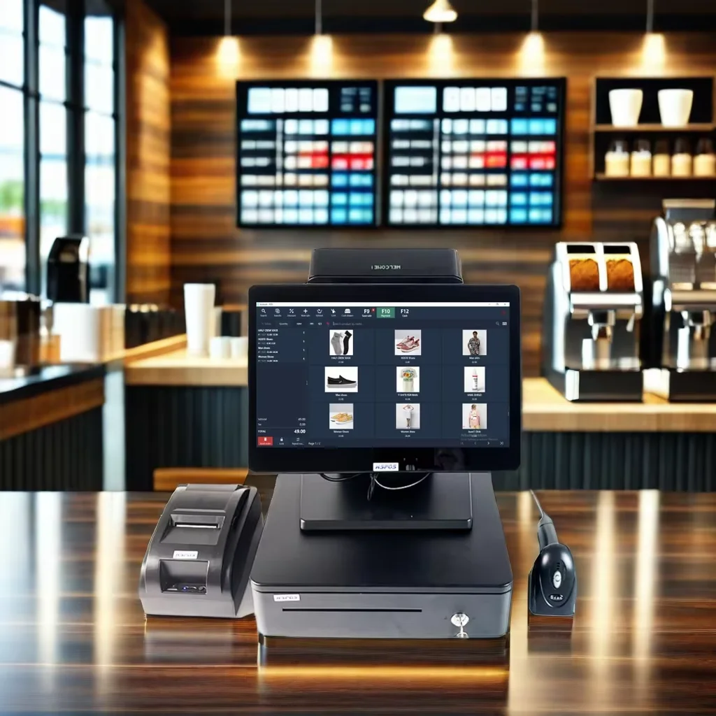 

ATV&UTV14Inch Dual Screen Cash Register Machine Windows Android All in One Pos Terminal System for Retail Shop With Thermal Prin